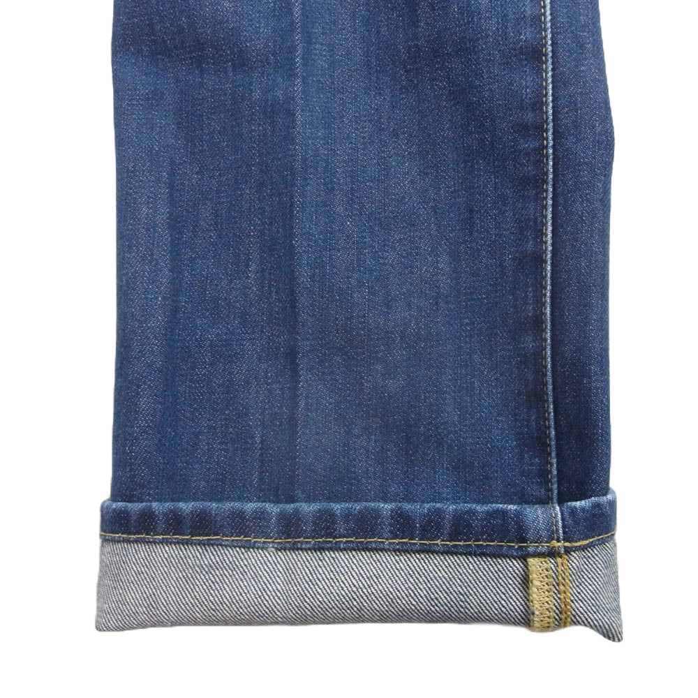 DOLCE&GABBANA ドルチェアンドガッバーナ G32BLP Trousers Denim Pants Jeans ヴィンテージ加工 ロゴ メタル プレート デニム パンツ インディゴブルー系 44【美品】【中古】