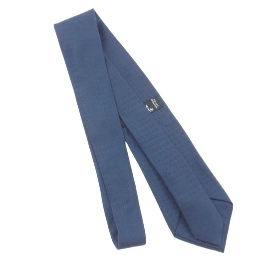HERMES エルメス Hロゴ シルク 100% ネクタイ ネイビー ネイビー系【中古】