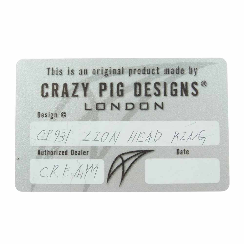 CRAZY PIG クレイジーピッグ CP931 LION HEAD RING ライオン ヘッド リング 23号 シルバー系 23号【中古】
