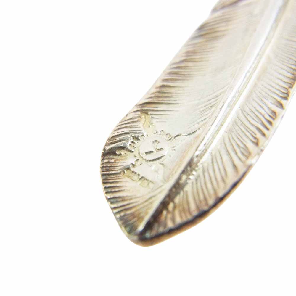 FIRST ARROW's ファーストアローズ ターコイズ ハートフェザー付 フェザー ペンダント トップ 右向き Large シルバー系【中古】