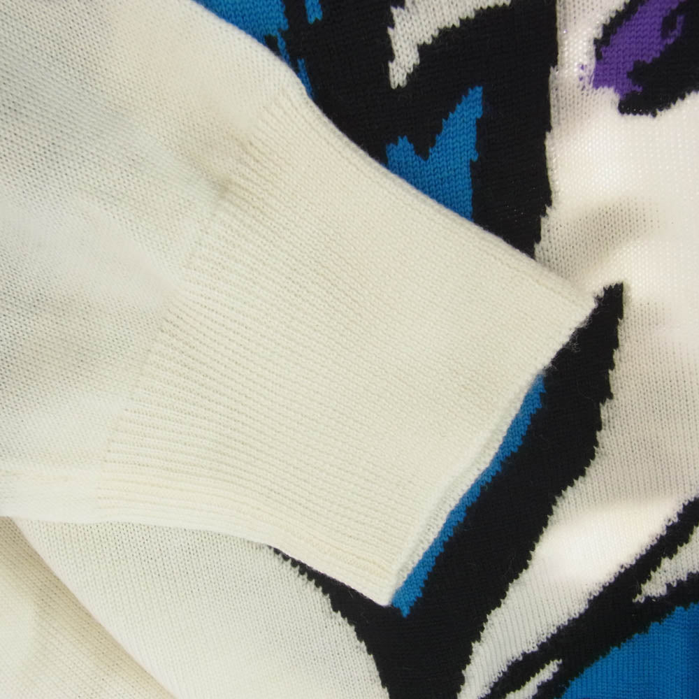 LOUIS VUITTON ルイ・ヴィトン 23SS X87 HON89W シスルインターシャ プルオーバー ニット セーター ホワイト系 M【極上美品】【中古】