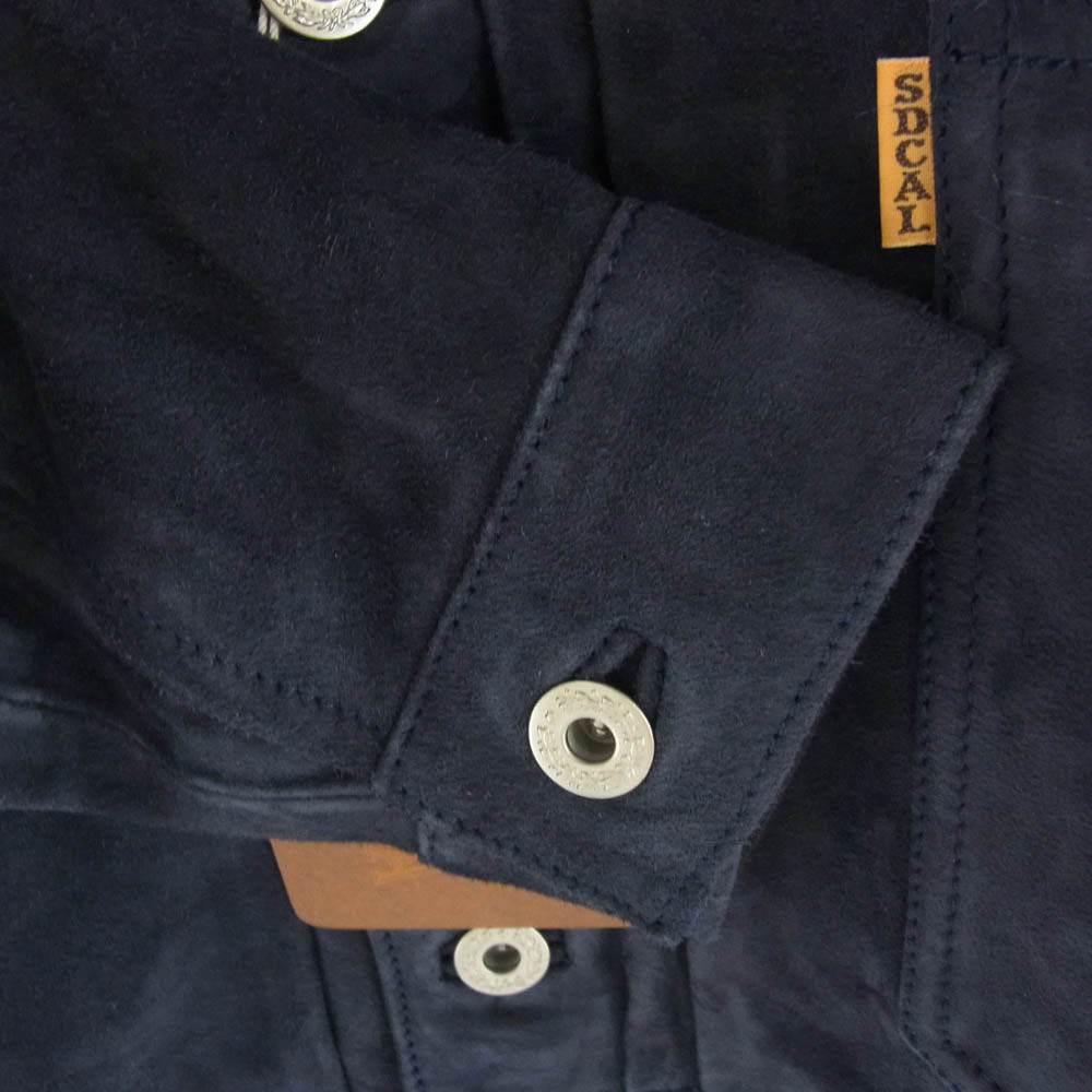 STANDARD CALIFORNIA スタンダードカリフォルニア SD Leather Jacket s996 レザー ジャケット ネイビー系 40【新古品】【未使用】【中古】