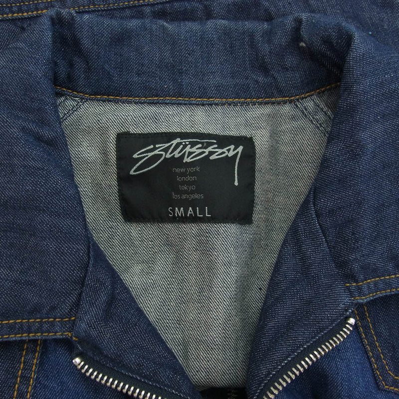 STUSSY ステューシー ロゴジップ ジップアップ デニム ジャケット 