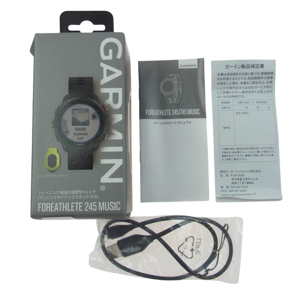 ガーミン GARMIN FOREATHLETE 245 MUSIC スマートウォッチ 腕時計 現状品 ブラック系【中古】
