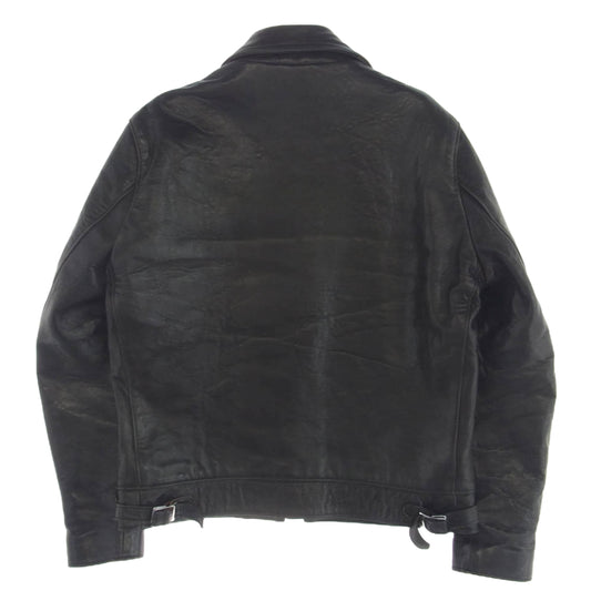 Lewis Leathers ルイスレザー 551T TIGH FIT DOMINATOR SHEEP SKIN ドミネーター タイトフィット シープスキン シングル ライダース ジャケット ブラック系 38【中古】