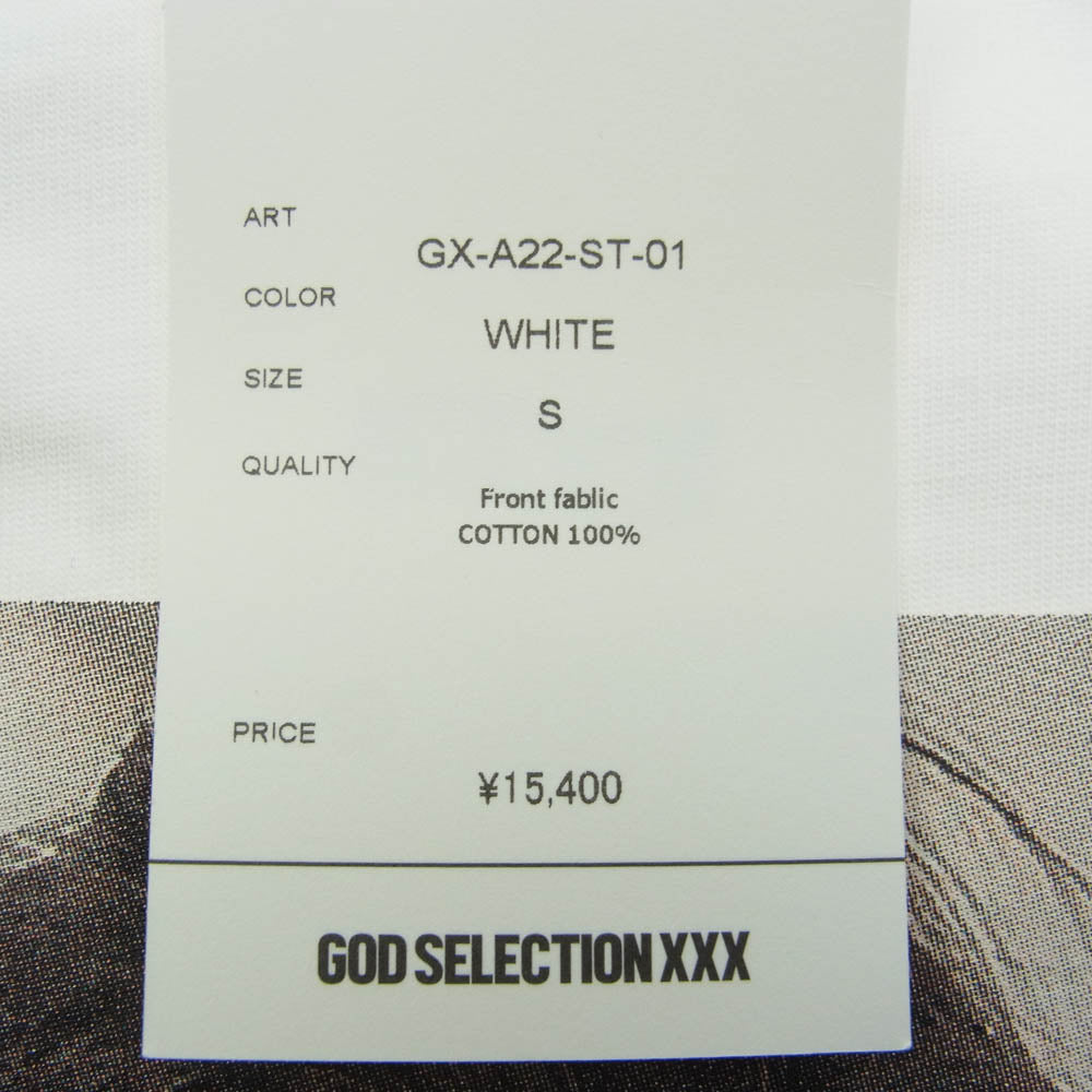 GOD SELECTION XXX ゴッドセレクション GX-A22-ST-01 プリント 半袖 Tシャツ ホワイト系 S【新古品】【未使用】【中古】