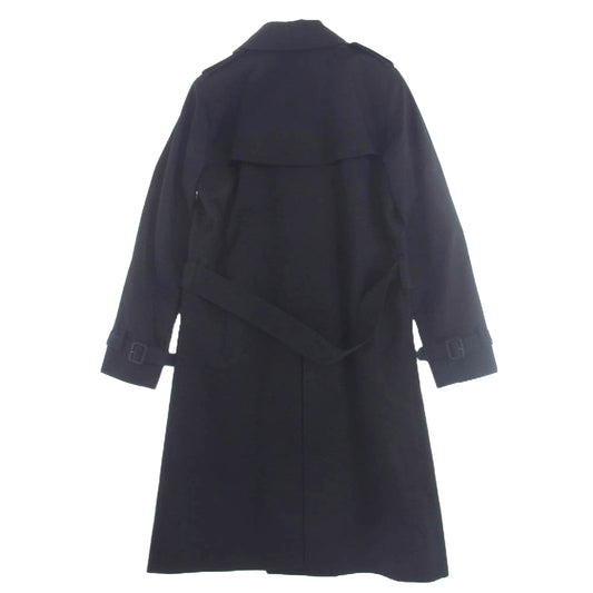 HYKE ハイク 17005 TRENCH COAT トレンチ ロング コート ブラック系 1【美品】【中古】