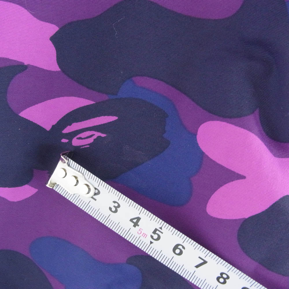 A BATHING APE アベイシングエイプ 001LJG301007X COLOR CAMO SHARK HOODIE JACKET カラーカモフラ シャークパーカー ジャケット パープル系 XL【中古】