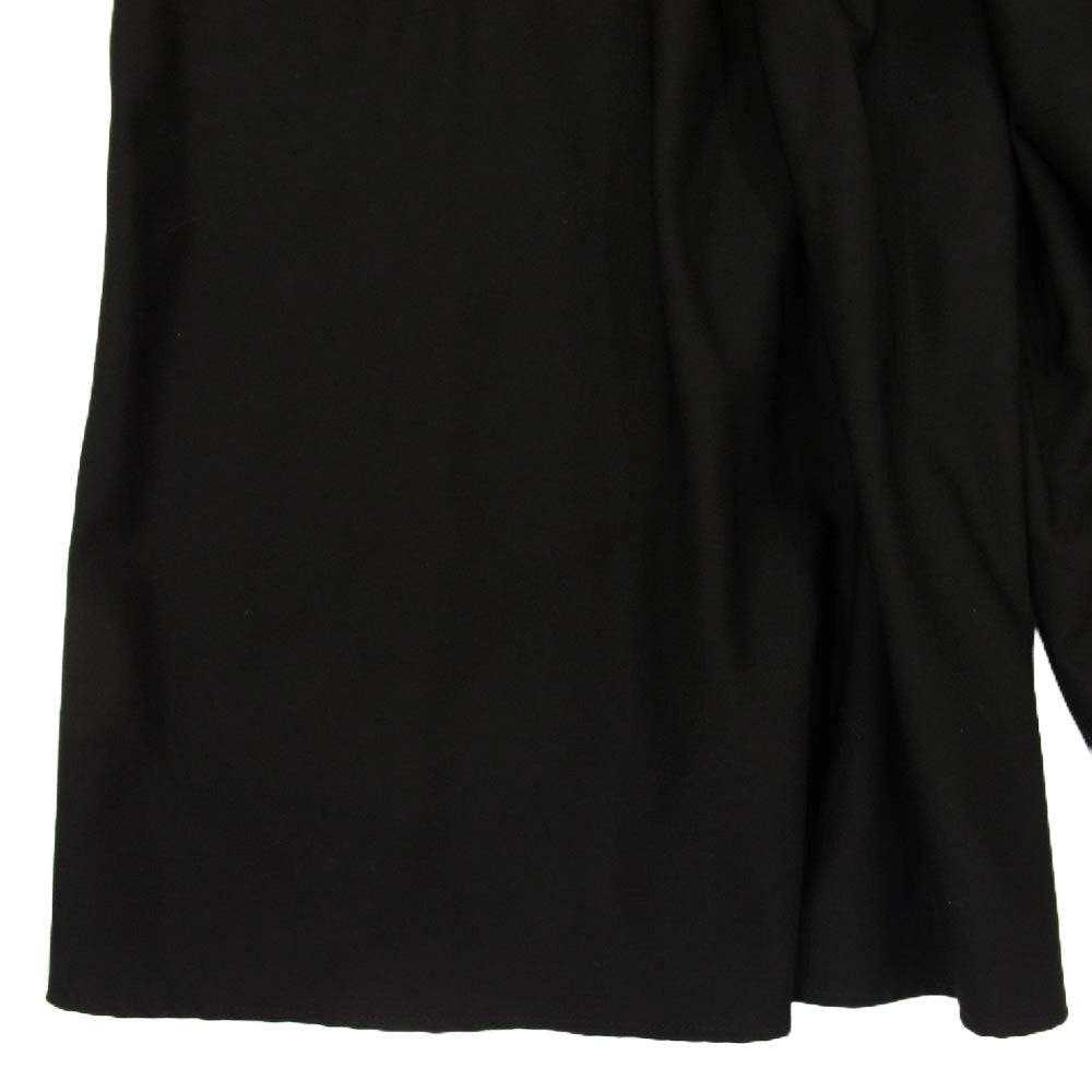 LAD MUSICIAN ラッドミュージシャン 2116-552 FRONT TUCK CROPPED PANTS クロップド ワイド ラップ パンツ ブラック系 46【中古】