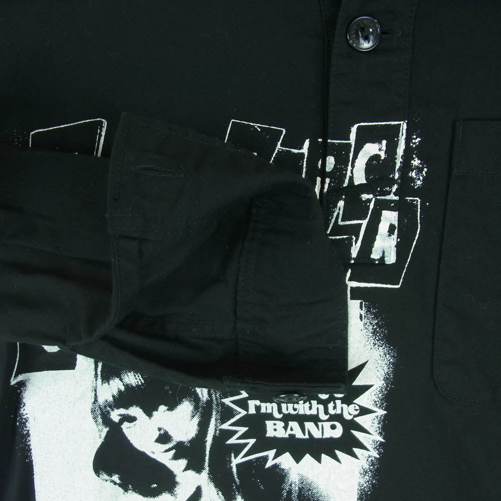 HYSTERIC GLAMOUR ヒステリックグラマー 02193AH04 ミリタリー プルオーバー 長袖 シャツ 日本製 ブラック系 S【中古】