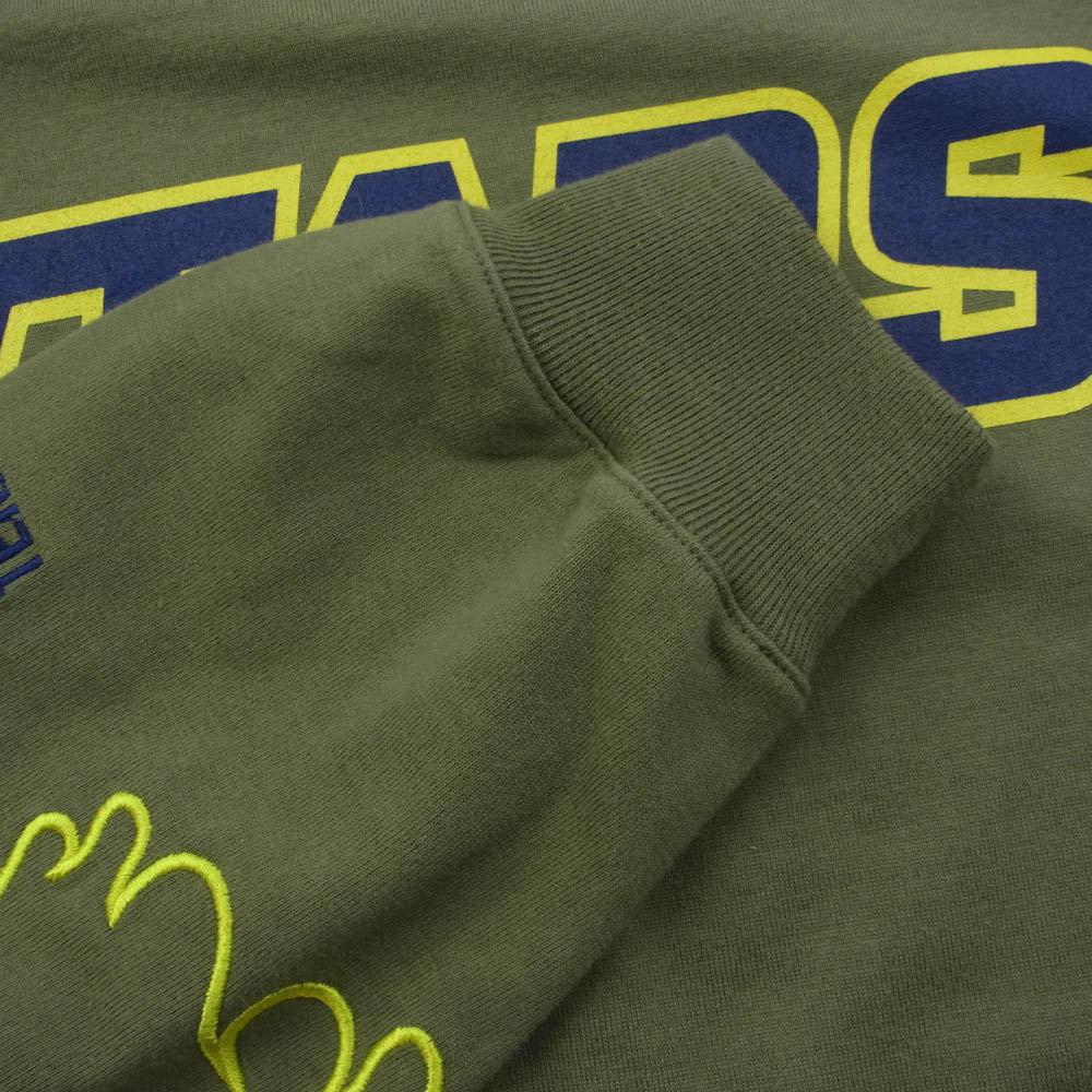 WTAPS ダブルタップス 20AW 202ATDT-CSM17 DRIFTERS LS COPO ドリフターズ ロゴプリント 長袖 Tシャツ カットソー グリーン系 カーキ系 size X01【中古】