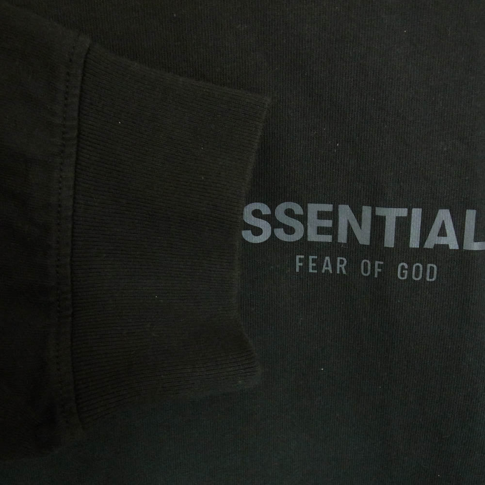 FEAR OF GOD フィアオブゴッド FOG ESSENTIALS エッセンシャルズ ロゴ プリント ロング スリーブ カットソー 長袖 Tシャツ ブラック系 M【中古】