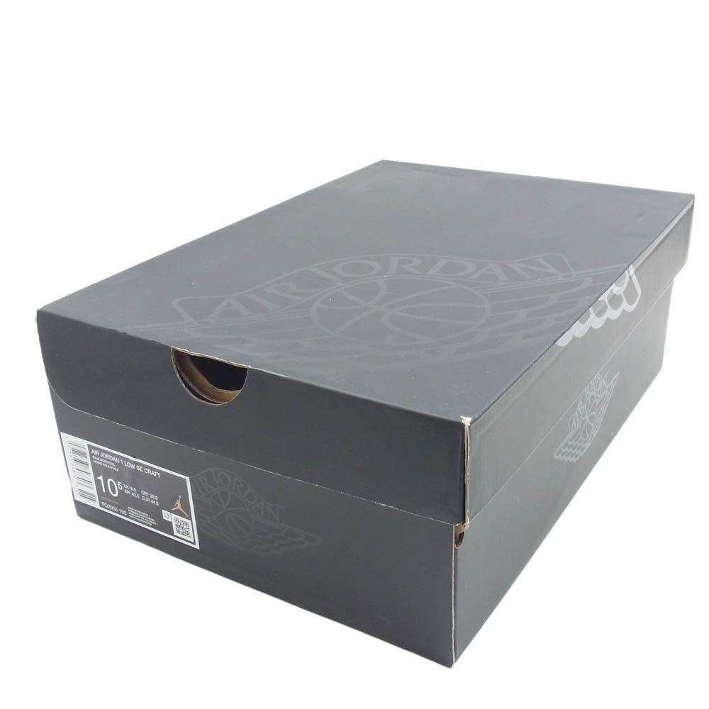 NIKE ナイキ FQ3055-100 Air Jordan 1 Low Craft Pale Ivory Legend Light Brown Sail エアジョーダン ロー クラフト スニーカー ホワイト系 28.5cm【新古品】【未使用】【中古】