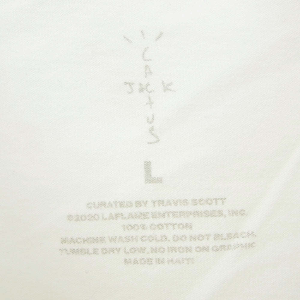 カクタスジャック × TRAVIS SCOTT × MCDONALD'S FRY II T-SHIRT トラヴィス スコット マクドナルド フライ 半袖 Tシャツ ホワイト L ホワイト系 L【中古】