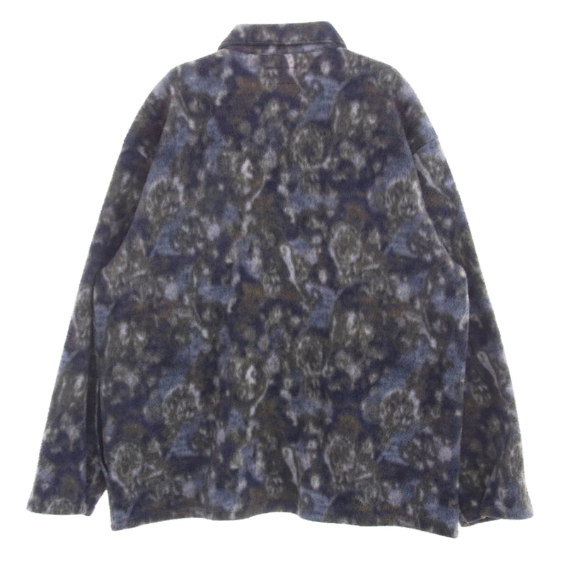 Supreme シュプリーム 21AW Paisley Fleece Shirt Purple ペイズリー 総柄 フリース シャツ ジャケット  パープル M パープル系 M【中古】