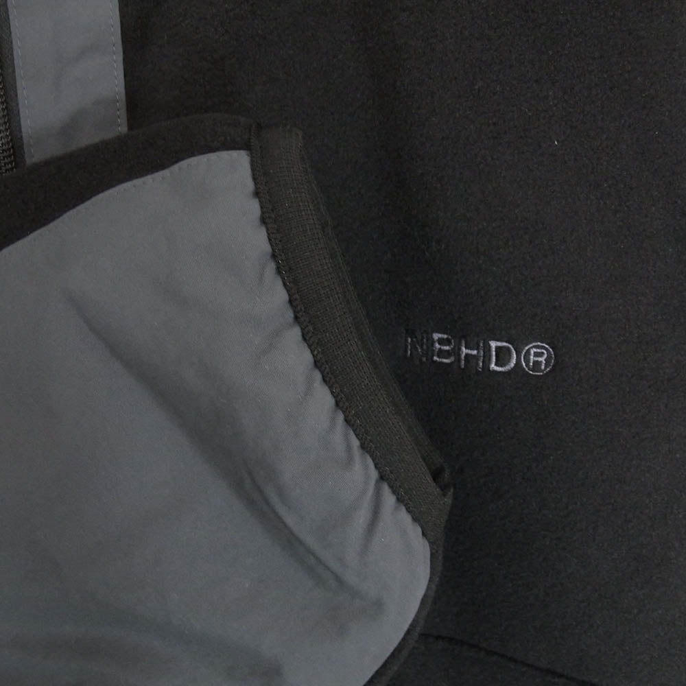 NEIGHBORHOOD ネイバーフッド 242UWNH-CSM04 FLEECE HALF ZIP PULLOVER LS ハーフジップフリース ジャケット ブラック系 XL【新古品】【未使用】【中古】