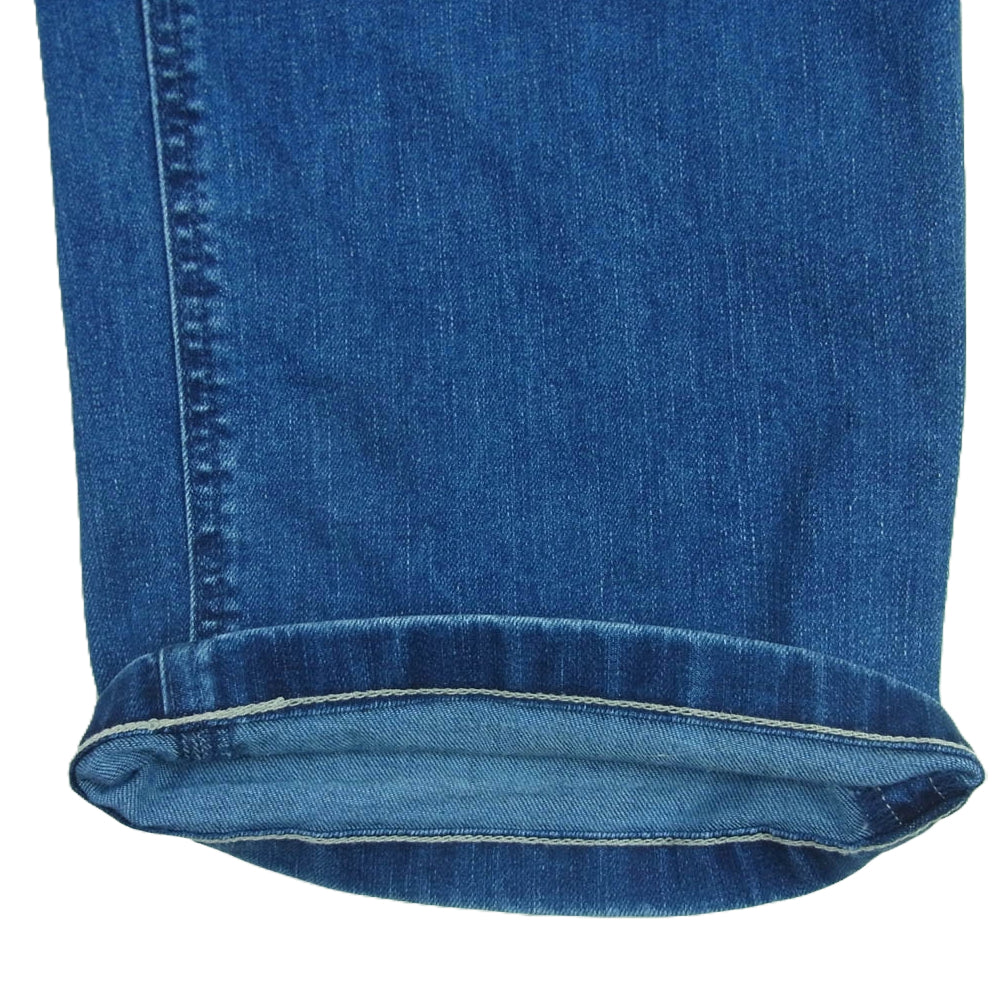 YANUK ヤヌーク 57142072 LILITH wide straight ワイド ストレート ストレッチ デニム パンツ インディゴブルー系 AUB 25【中古】