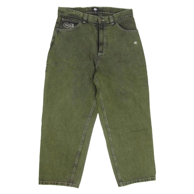 マゼンタ スケートボード OG DENIM PANTS STITCH GREEN デニム