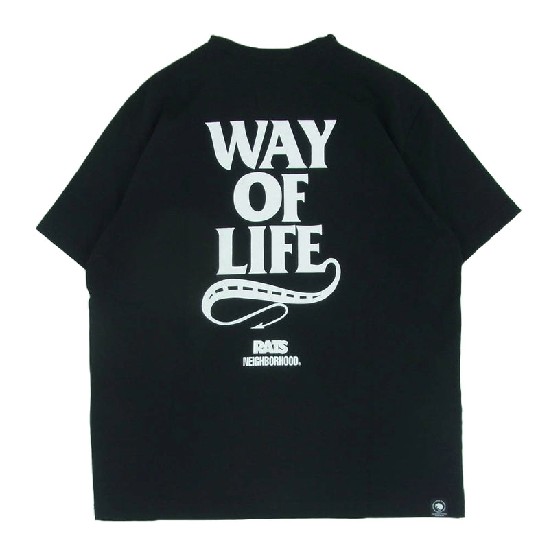 RATS × NEIGHBORHOOD / Tシャツ/M/コットン/WHT/プリント/SPT-0105/裾汚れ有 NEIGHBORHOOD ネイバーフッド 25 SPT-0105 RATS ラッツ 20th Tee 20