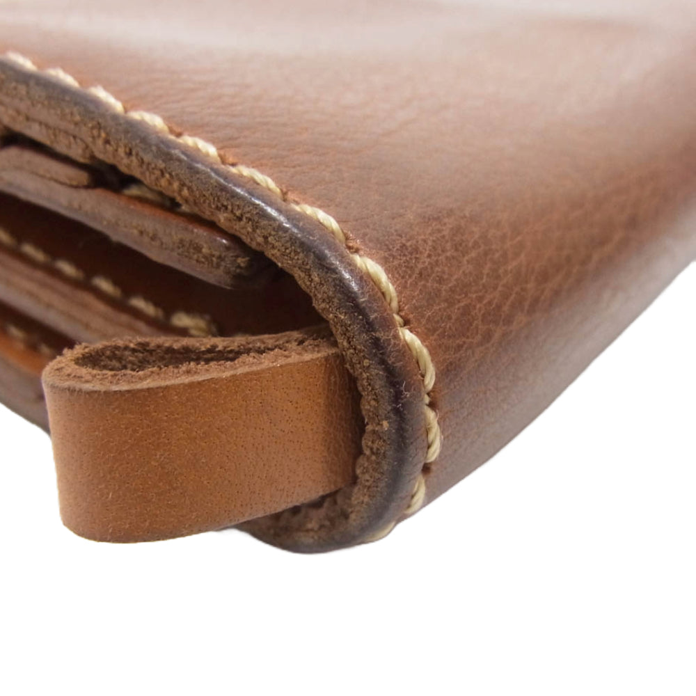 HERZ ヘルツ WL-63 ソフトレザーの長財布 ロングウォレット キャメル ブラウン系【中古】