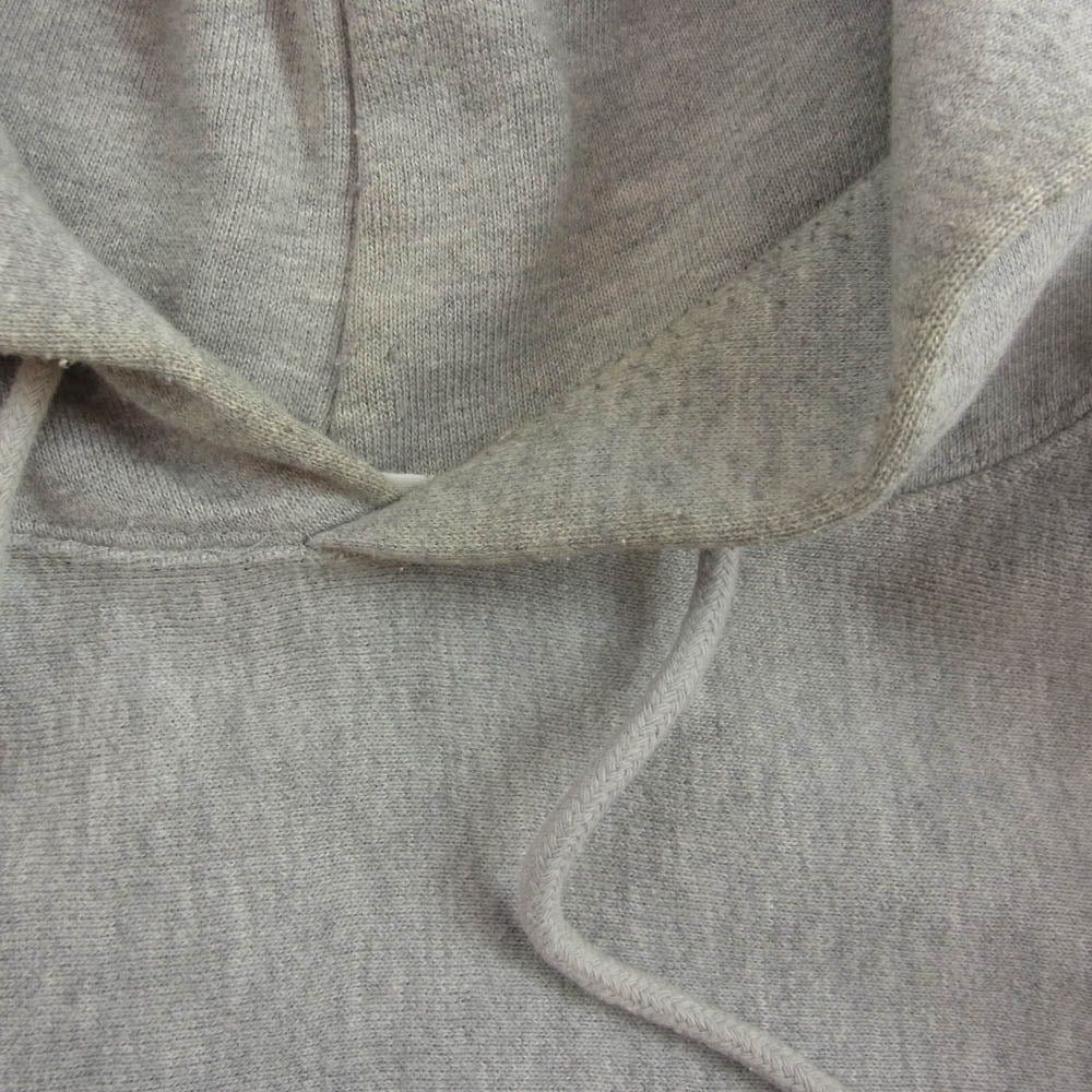 Champion チャンピオン 復刻 青 単色タグ リバースウィーブ プルオーバー パーカー 両面プリント NAVY グレー系 L【中古】