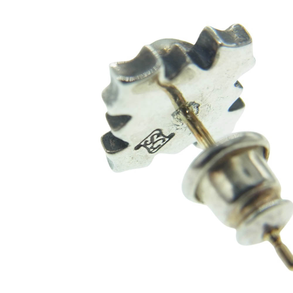 STANLEY GUESS スタンリーゲス スカル クロス スタッド ピアス シルバー系【中古】