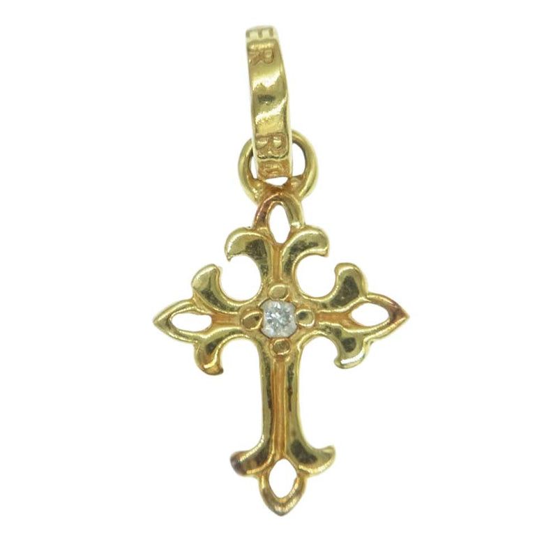 ROYAL ORDER ロイヤルオーダー K18 OPEN TINY CROSS W/Diamond