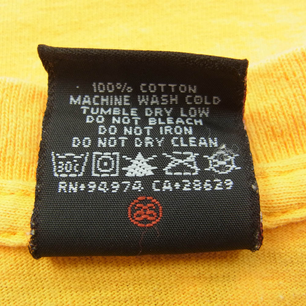 STUSSY ステューシー DIAMOND ダイアモンド プリント 半袖 Tシャツ イエロー Lサイズ イエロー系 L【中古】