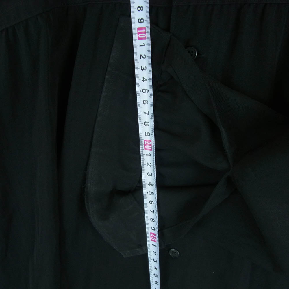Y's for men ワイズ フォー メン アーカイブ ギャザー オープン カラー 長袖 シャツ ブラック系 サイズ表記なし【中古】