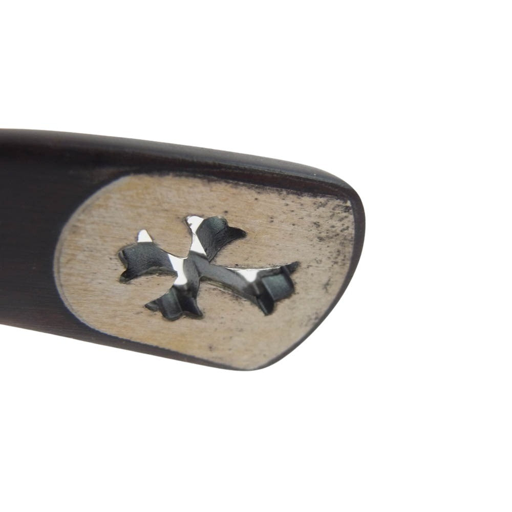 CHROME HEARTS クロムハーツ(原本無) BVB-WEB AXE エボニーウッド テンプル アイウェア 眼鏡 メガネ ブラウン系【中古】