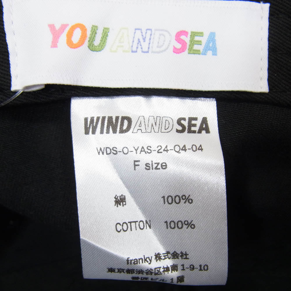 WIND AND SEA ウィンダンシー WDS-O-YAS-24-Q4-04 ロゴ刺繡 6パネル キャップ ブラック系【中古】
