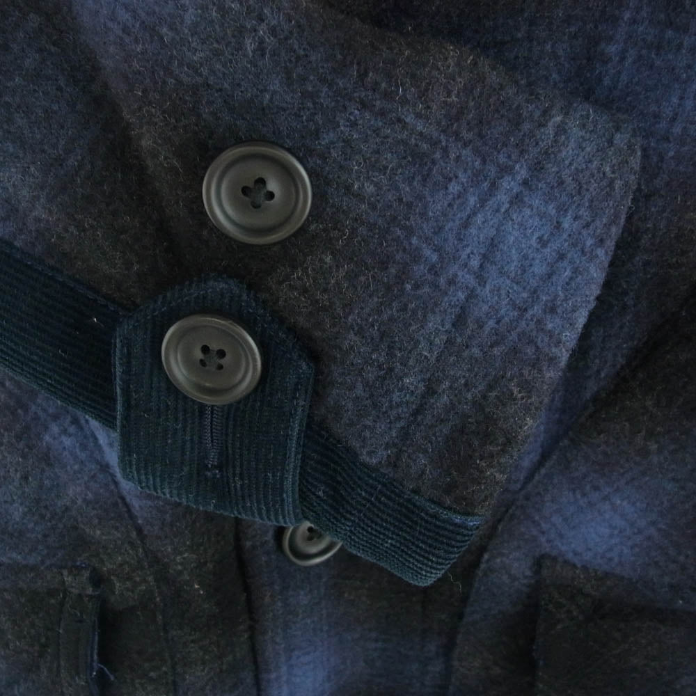 nonnative ノンネイティブ NN-JU2206 LOGGER COAT ロガー コート チェック柄 コーデュロイ切替 裏地ボア ネイビー系 ブルー系 1【中古】