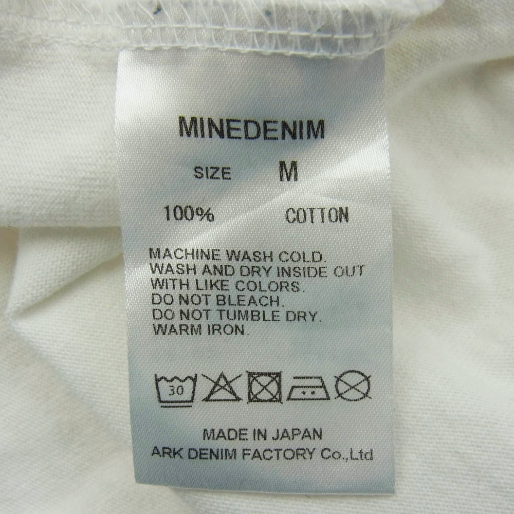 MINEDENIM マインデニム Cupra T-Shirt 半袖 ポケット カットソー Tシャツ ホワイト系 M【中古】