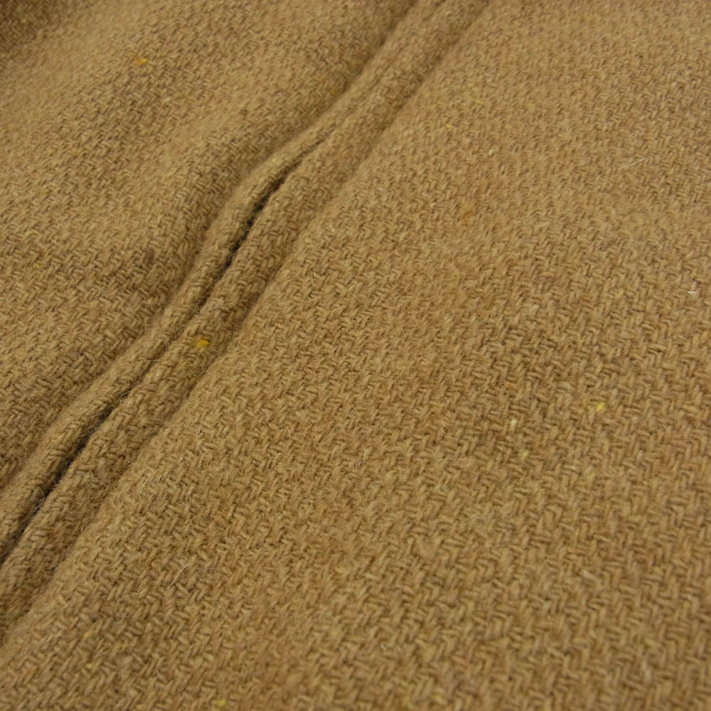 CALEE キャリー 21AW Embroidery leather collar wool sports type jacket レザー カラー ウール ジャケット 刺? 裏地キルティング ブラウン系 X【中古】