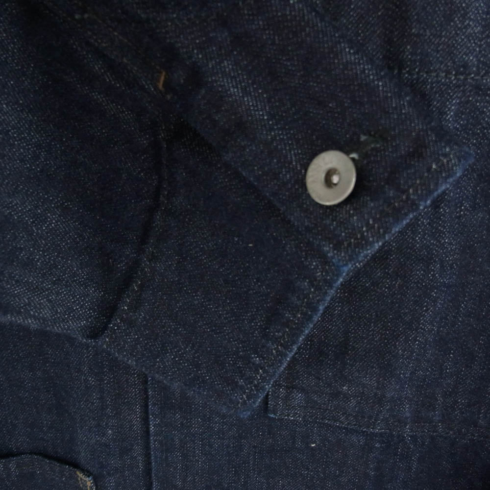 MARGARET HOWELL マーガレットハウエル 596-1225500 MHL. CANTON OVERALLS DENIM キャントンオーバーオールズ デニム カバーオール ジャケット ダークネイビー系 38【新古品】【未使用】【中古】
