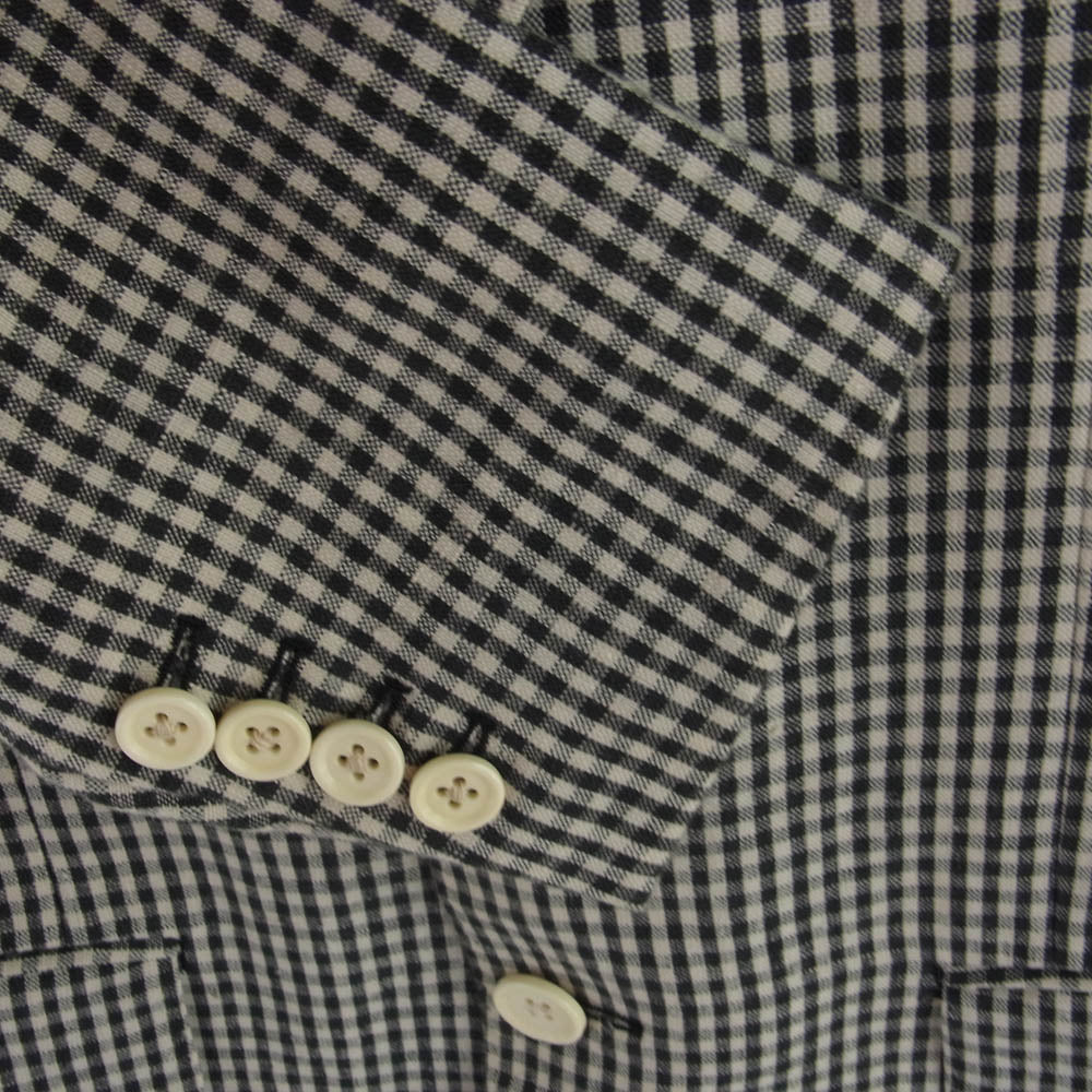 WACKO MARIA ワコマリア 12SS 12SS-GGM-JKT02 ギンガム チェック 2B テーラードジャケット ブラック系 ホワイト系 S【中古】