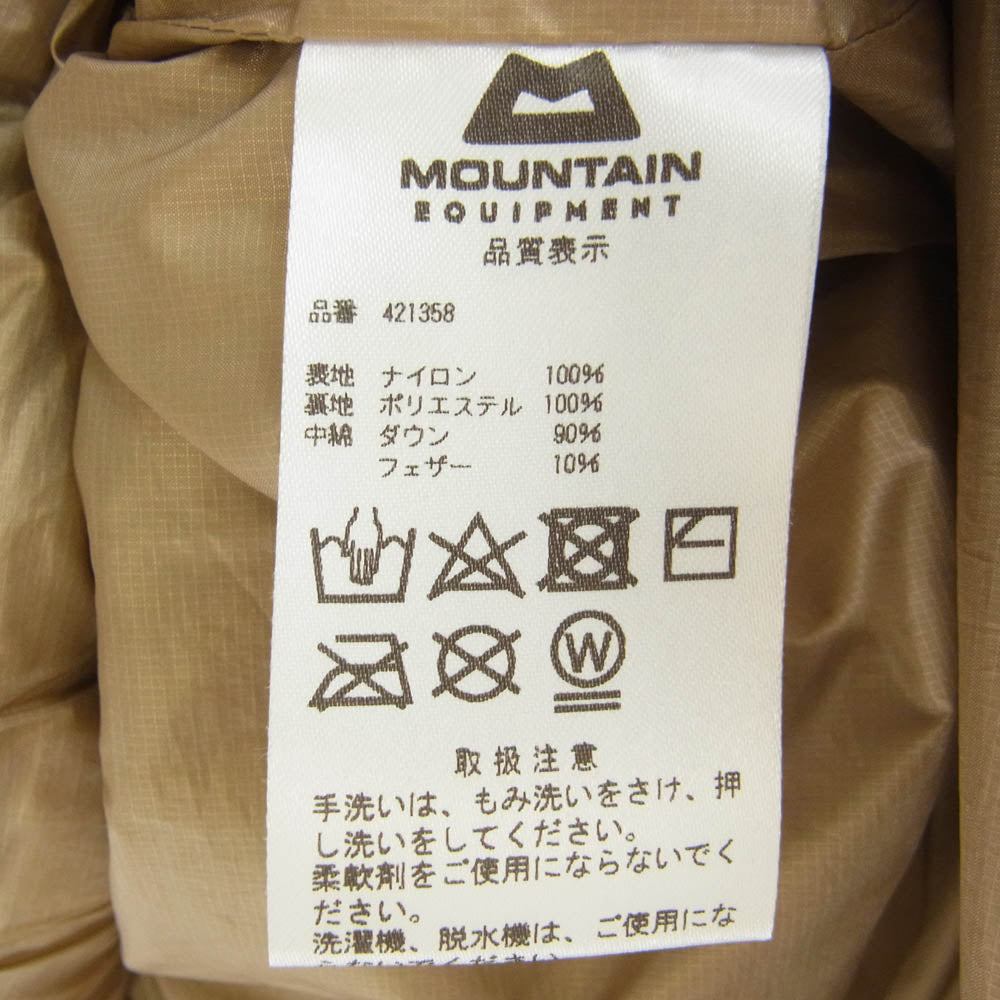 マウンテンイクィップメント Retro Lightline Vest レトロ ライトライン ダウン ベスト カーキ系 ベージュ系 M【中古】