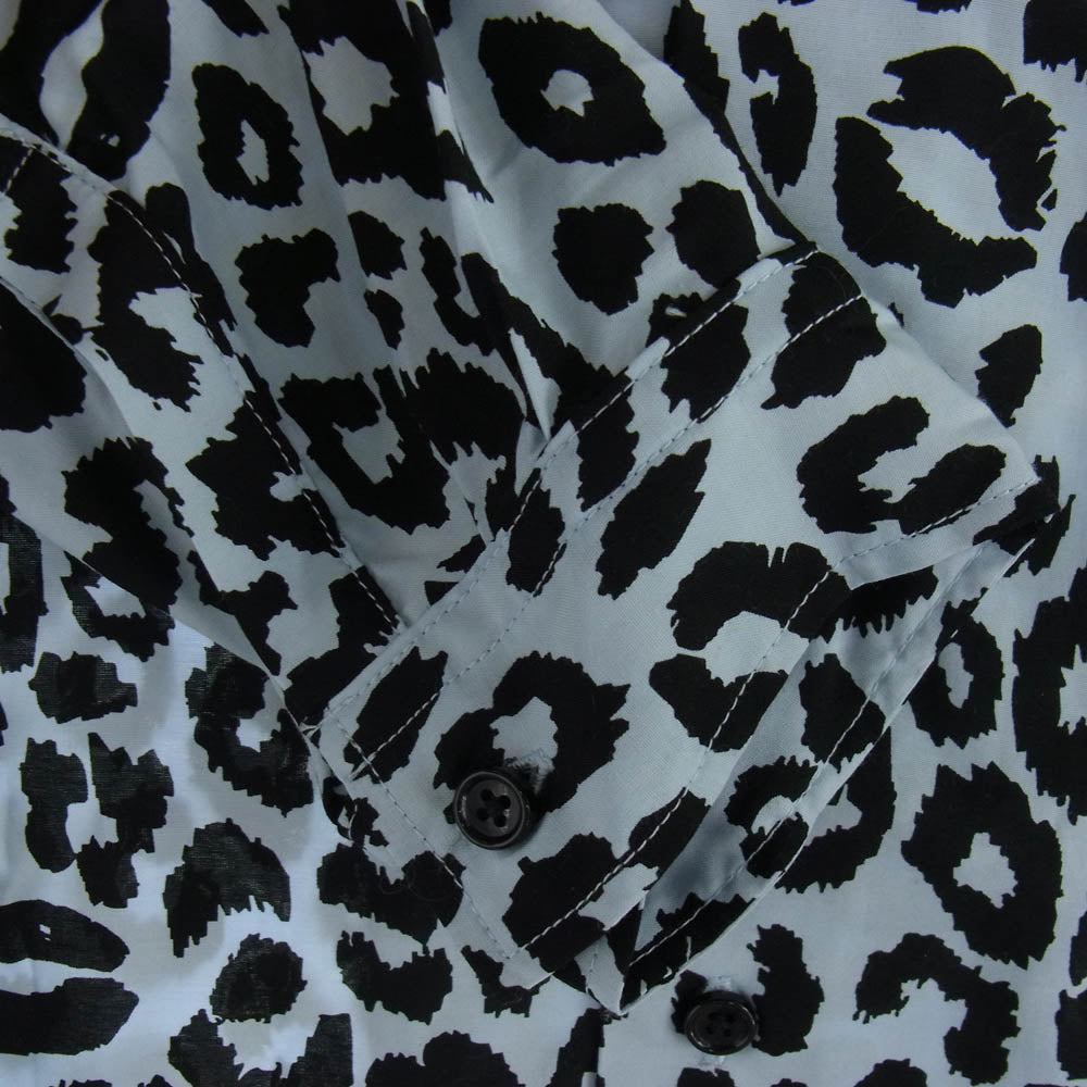 MINEDENIM マインデニム MND-IST001-30-022 Lips Leopard Print L/S Open Collar SH レオパードプリント 長袖 オープン シャツ ブラック系 ホワイト系 2【美品】【中古】