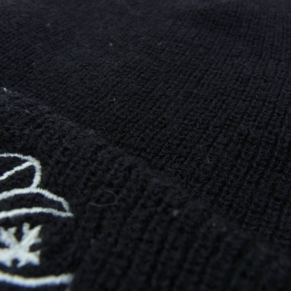 CHROME HEARTS クロムハーツ(原本無) WOOL WATCH CAP ウール ワッチ キャップ CHプラス 刺繍 ビーニー ニット帽子 ニット キャップ ブラック系 OS【中古】