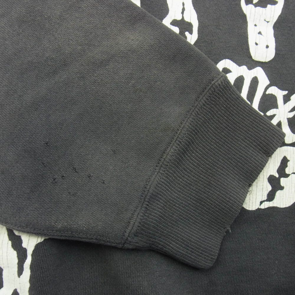 SAINT MICHAEL セントマイケル 24AW SM-YS1-0000-031 CREW SWT BONE SAINT ボーン ロゴ クルーネック スウェット グレー系 ダークグレー系 XL【中古】