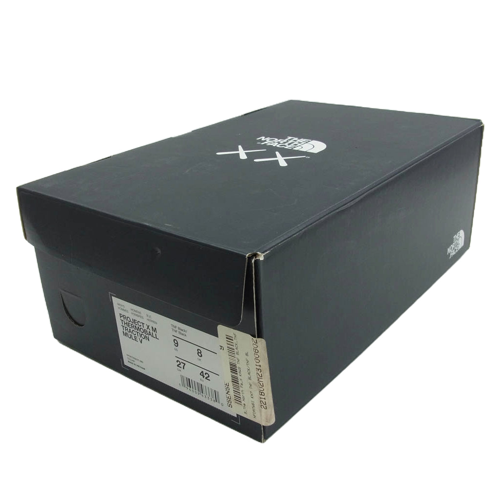 THE NORTH FACE ノースフェイス KAWS Project Mens Thermoball Traction Mule V Shoes カウズ ポーラーテック サーモボール トラクション ミュール ブラック系 27cm【新古品】【未使用】【中古】