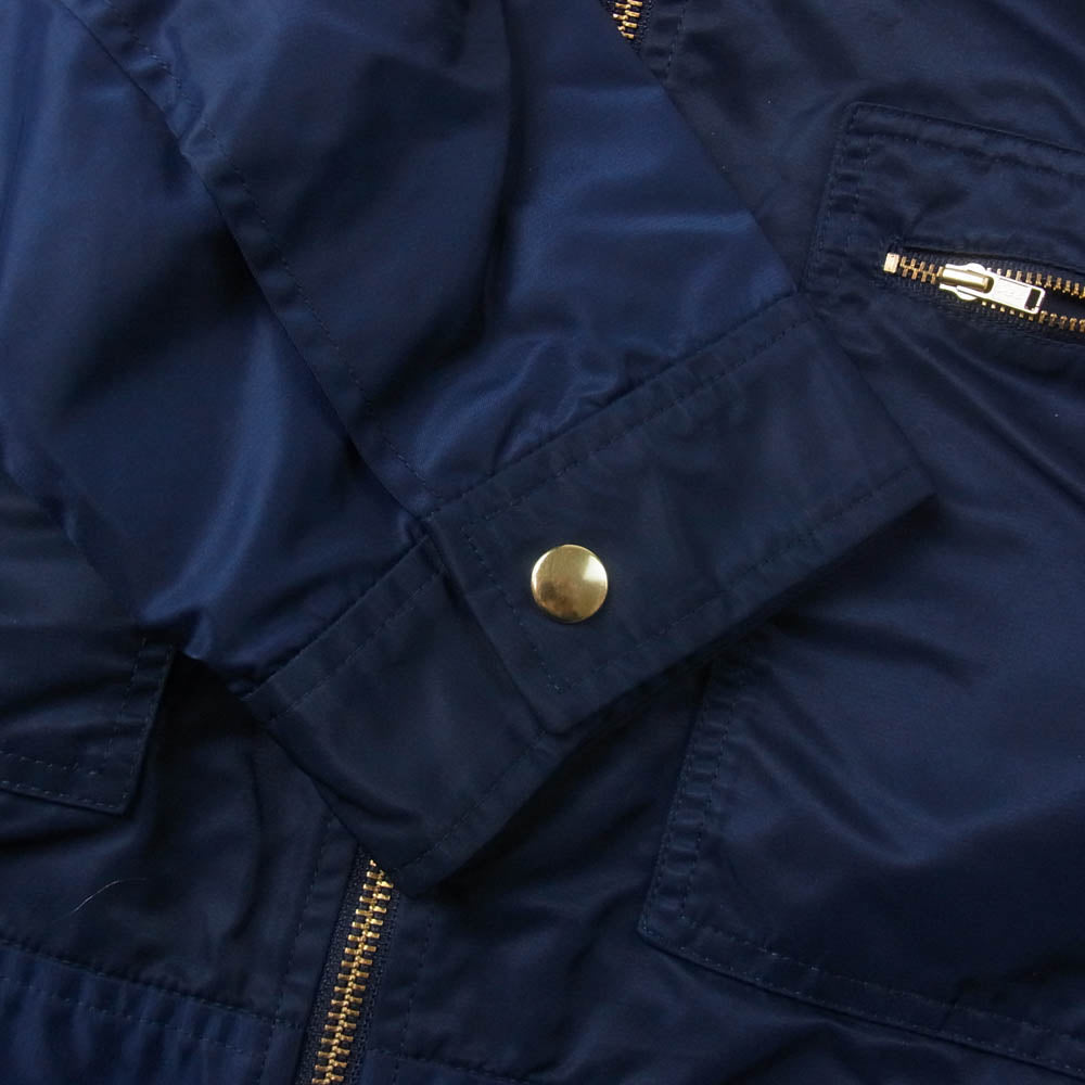 ビアンカシャンドン Aviator Satin Station Jacket アビエーター サテン ステーション ジップアップ ジャケット ネイビー系 XL【中古】