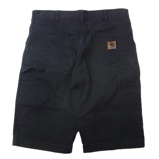 Carhartt カーハート ペインター デニム ショーツ ハーフ パンツ ブラック系 34【中古】
