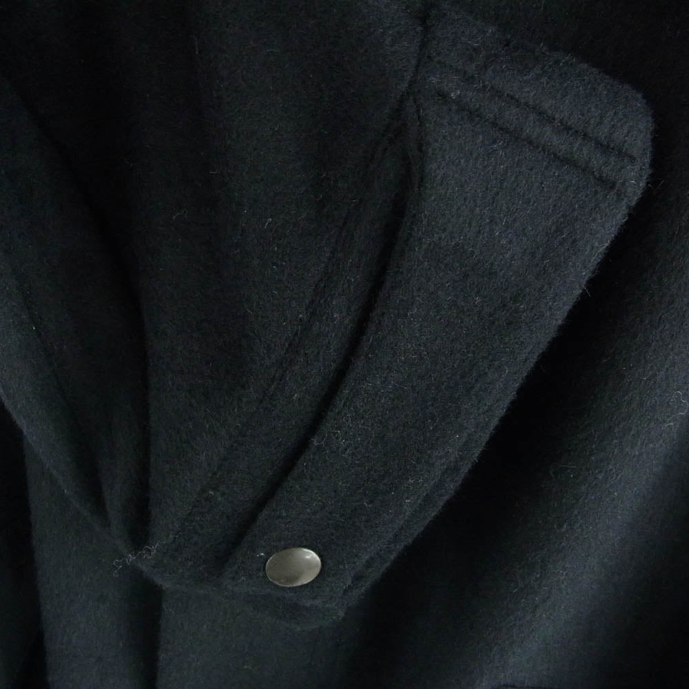 エドウィナホール × BISHOOL Angora Wool Hooded Volume Jacket アンゴラ ウール フーデット ジャケット コート ブラック系 M【中古】