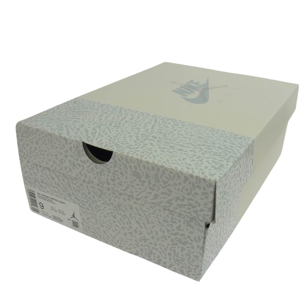 NIKE ナイキ FJ9479-100 Air Jordan 3 Craft Ivory エアジョーダン3 クラフト アイボリー スニーカー ホワイト系 ライトブルー系 27cm【新古品】【未使用】【中古】