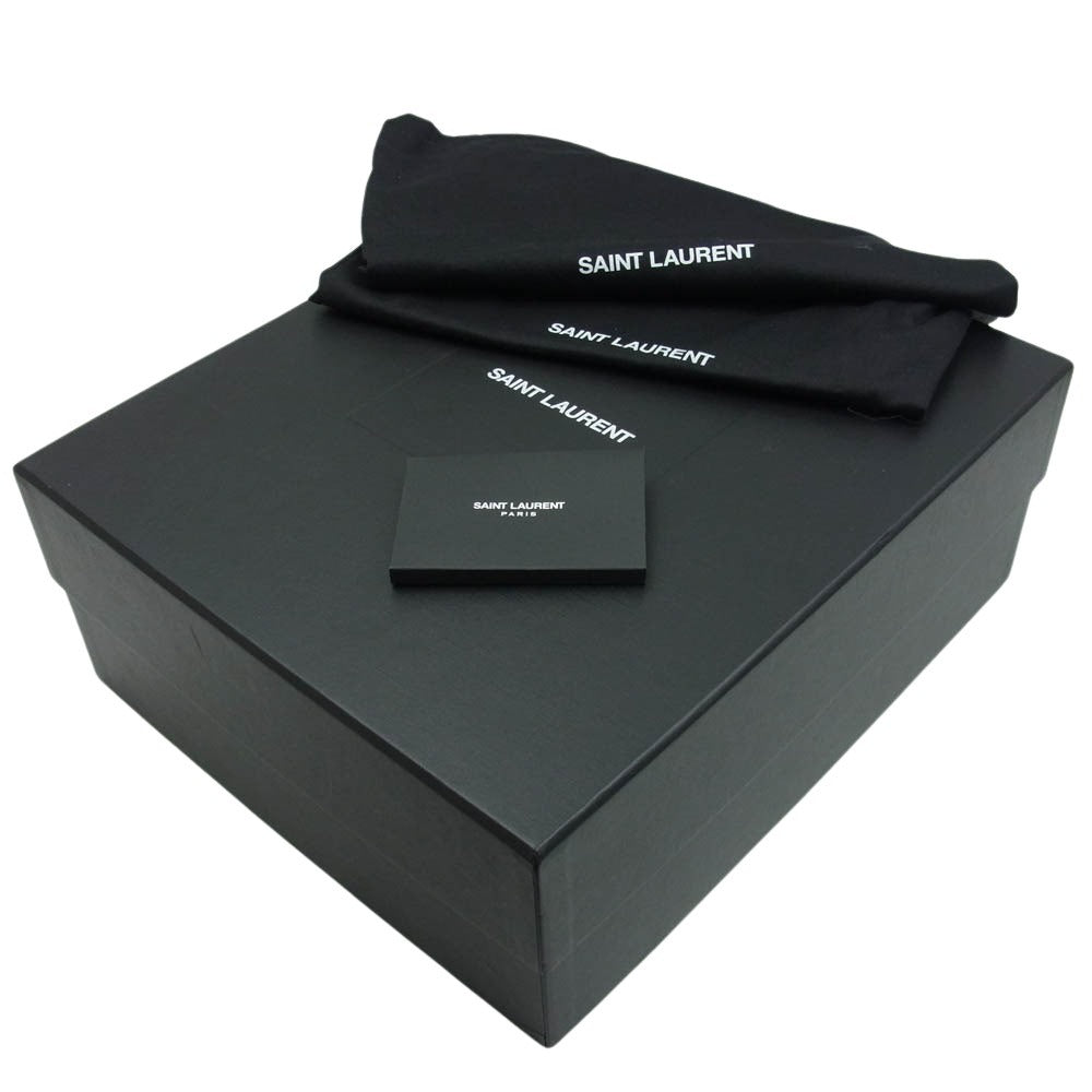 SAINT LAURENT サンローラン D1443213 WYATT CHELSEA BOOT ワイアット チェルシー サイドゴア ブーツ ブラック系 40【中古】