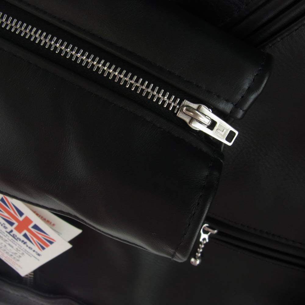 Lewis Leathers ルイスレザー 441TH TIGHT FIT CYCLONE ホースハイド タイトフィット サイクロン ライナー ブラック ニット ナイロン ダブル ライダース ジャケット ブラック系 42【美品】【中古】