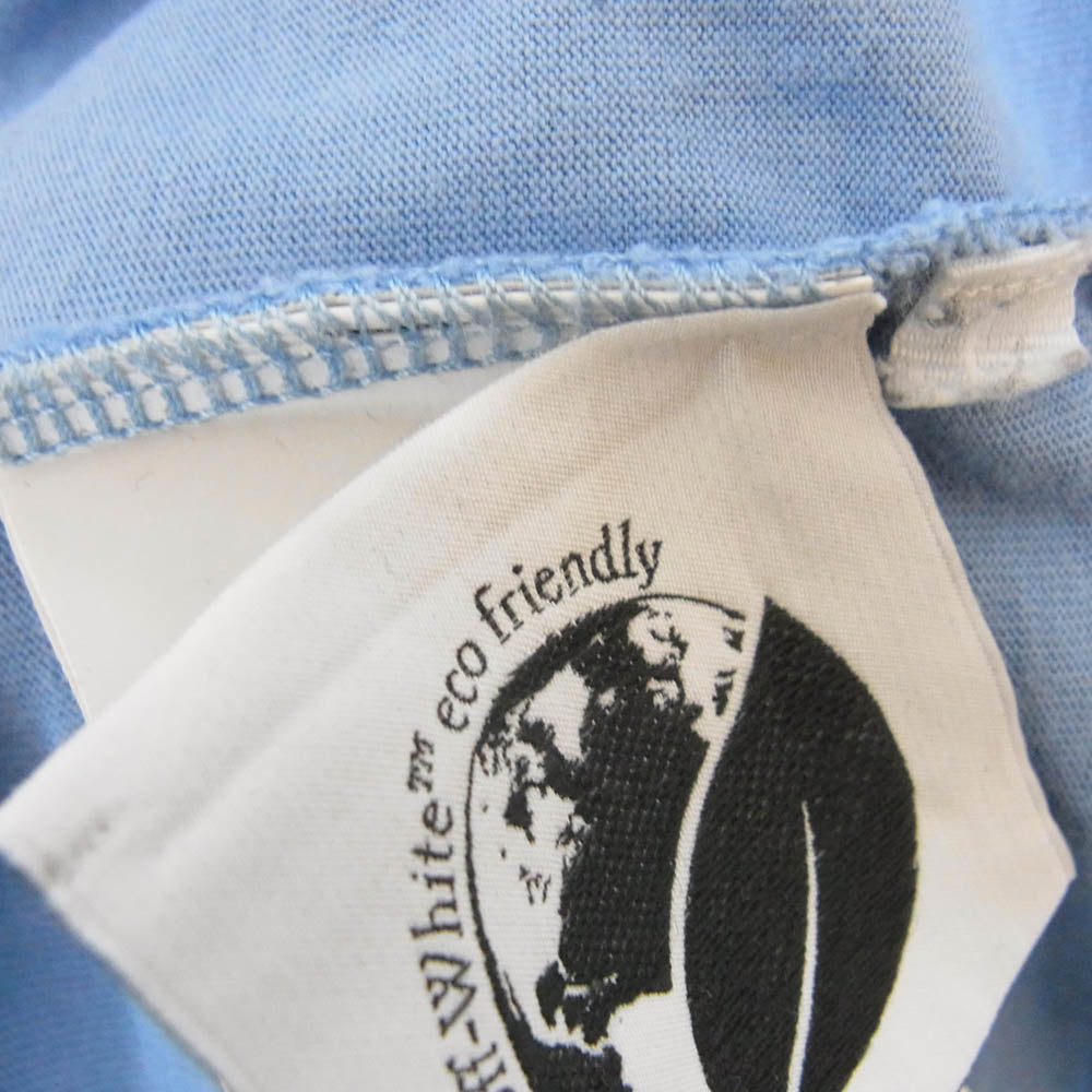 OFF-WHITE オフホワイト 23SS OWAA089S23JER017 GRAPHIC LOGO T SHIRT グラフィック ロゴプリント Tシャツ 半袖 カットソー ライトブルー系 S【中古】