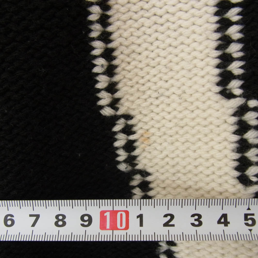 OFF-WHITE オフホワイト 23AW OWHE102F23KNI002 Black wool sweater with logo ロゴデザインウール ニット セーター ブラック系 36【中古】