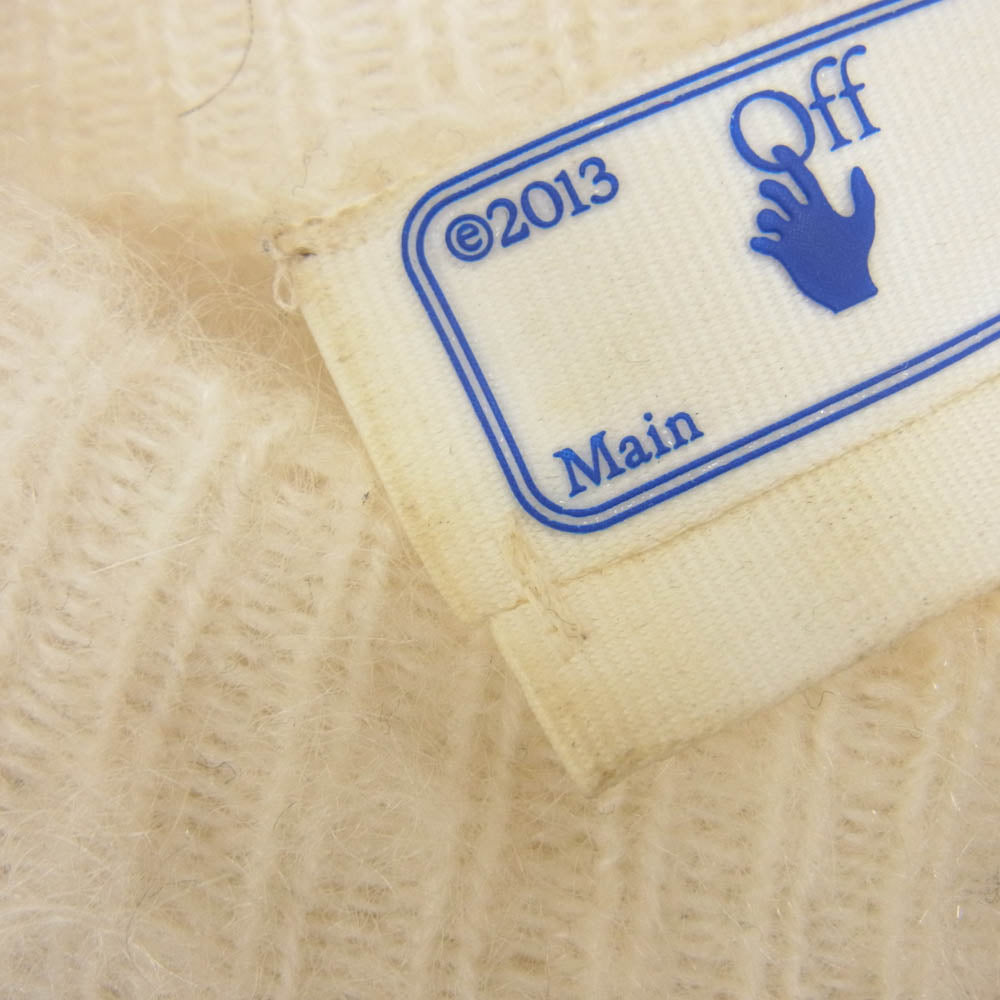 OFF-WHITE オフホワイト 21AW OMHE098F21KNI001 Gradient bushed mohair sweater グラデーション ブラッシュド モヘヤ混 ニット セーター バックアロー ブラック系 L【中古】